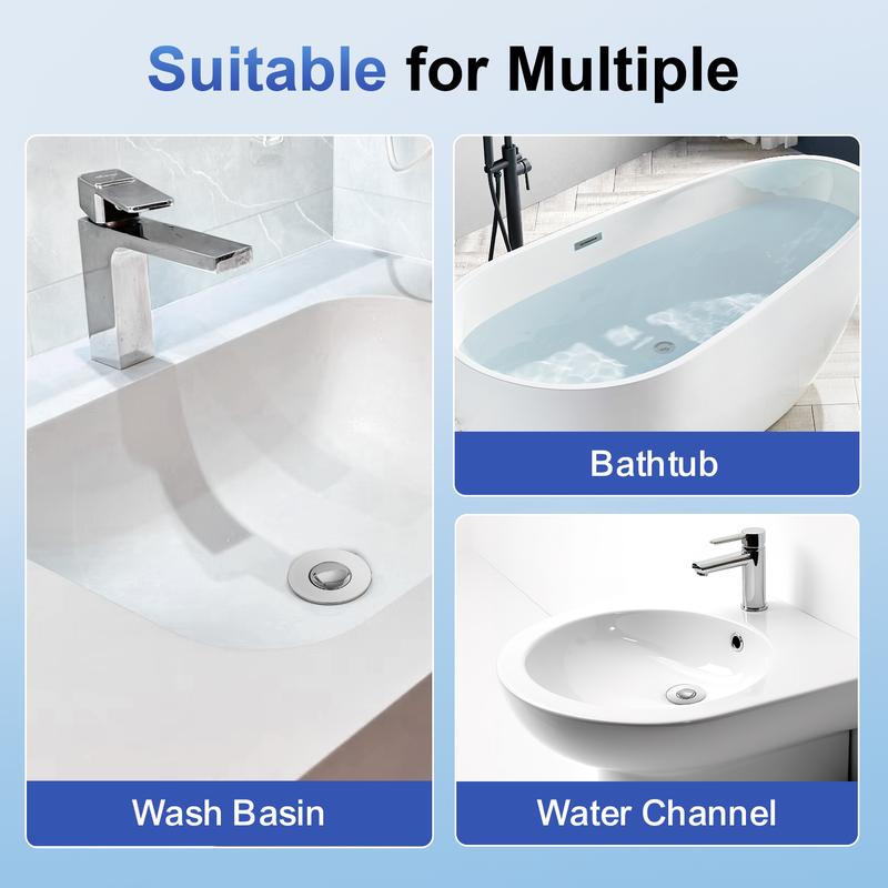 Universal 2-in-1 Bathroom Sink Stopper
