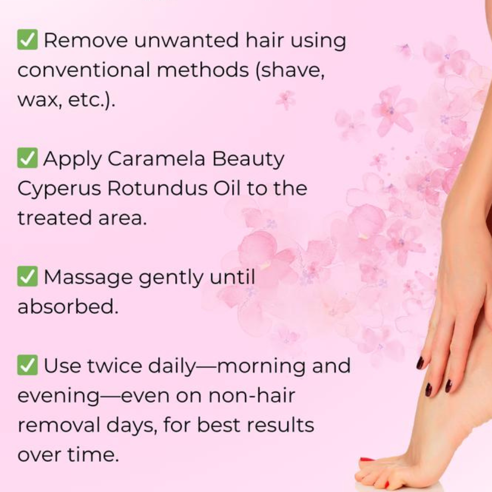 Cyperus Rotundus Oil for Natural Hair Reduction