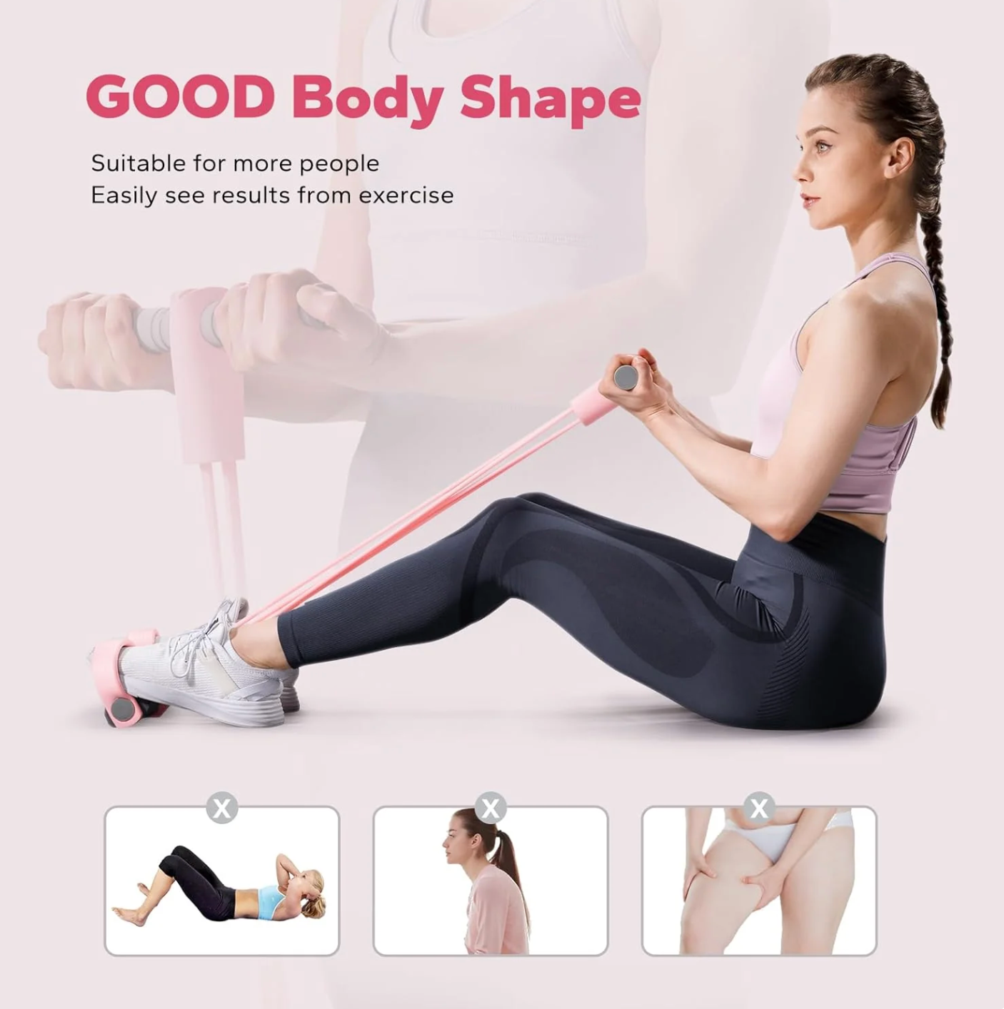 Pink Sugar Pedal Resistance Band
